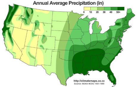 Rainfall map